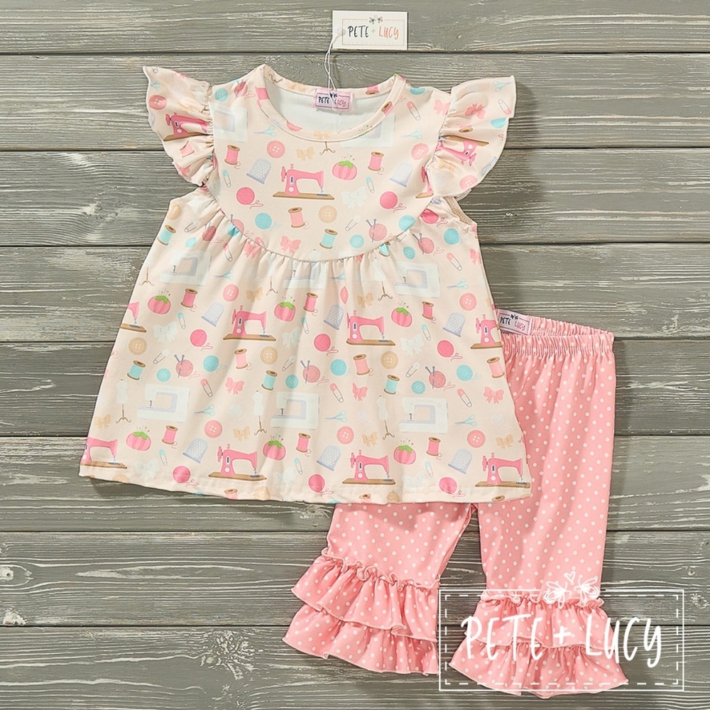 New Pete + Lucy Susie's Sewing Kit 2 Piece CAPRI Set